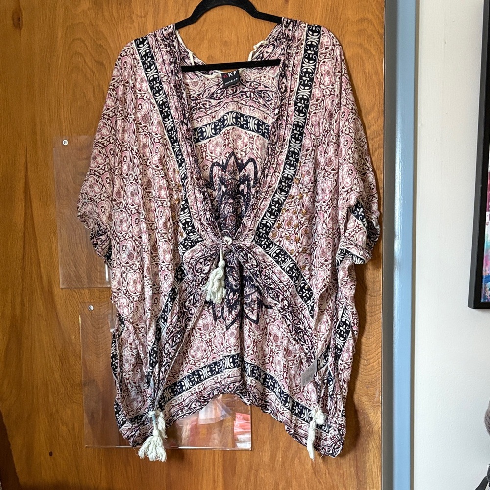 Unitalla Bohemian Print Kimono Cover Up